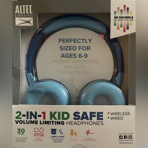 Blue Altech Lansing Kids Safe Headphone, Wired & Wireless (30 hours of playtime)